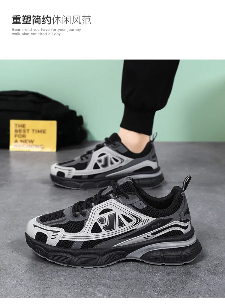 Shoes for Men Sneakers 2026 Fashion Breathable Sports Shoes Men Outdoor Running Shoes Lace Up Training Sneakers Tenis Masculino