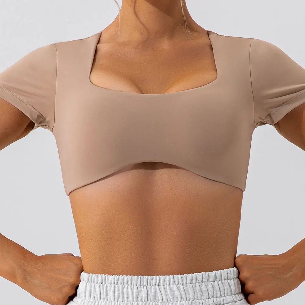 No more bras Nylon Spandex High Stretch Skin Friendly Breathable Tight Sports Undershirt Running Fitness Sports Tank Tops For Wo