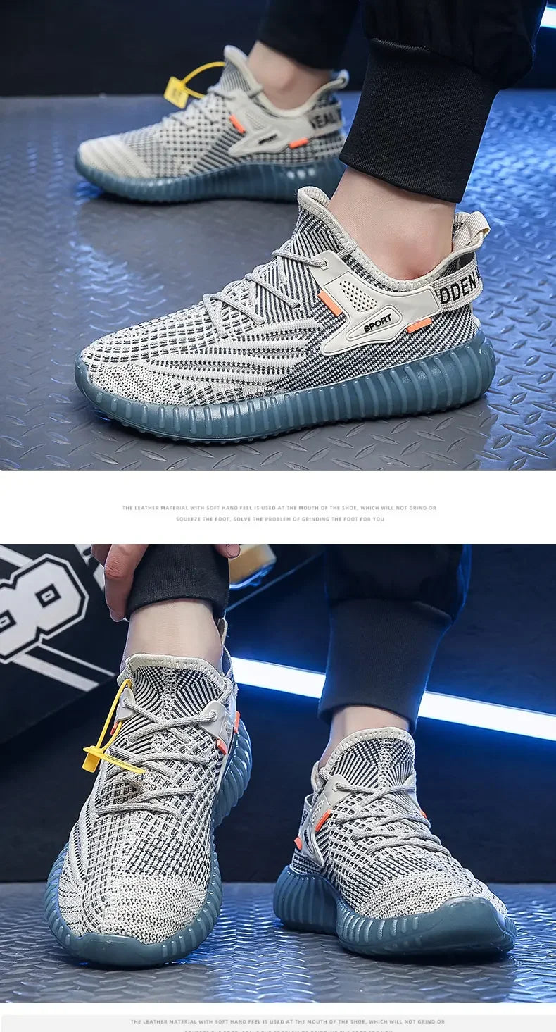 Sports Men's Running Shoes Summer New Classic Breathable Casual Running Breathable Mesh Shock-absorbing Black Tennis Shoes
