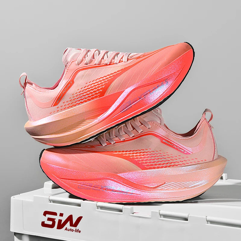 Running Shoes Men Carbon Plate Speciality Marathon Sports Breathable Lightweight Women's Comfortable Nonskid Leisure Sneakers