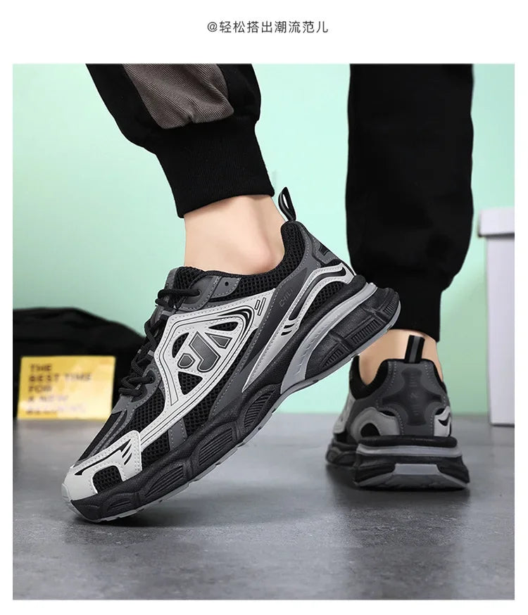 Shoes for Men Sneakers 2026 Fashion Breathable Sports Shoes Men Outdoor Running Shoes Lace Up Training Sneakers Tenis Masculino