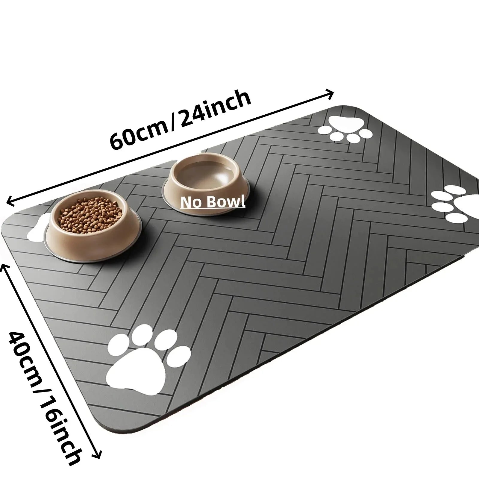 Pet Feeding Mat-Absorbent Pet Placemat Rubber Backing Quick Dry Water Mat for Dog Cat for Food and Water Bowl with Waterproof