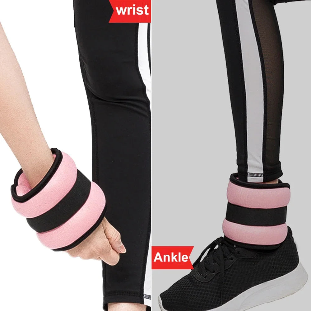 1Pair Adjustable Ankle Weights for Women Men,(0.5kg / 1kg Each Pack) Modularized Leg Wrist Weight Straps for Yoga,Running,Gym