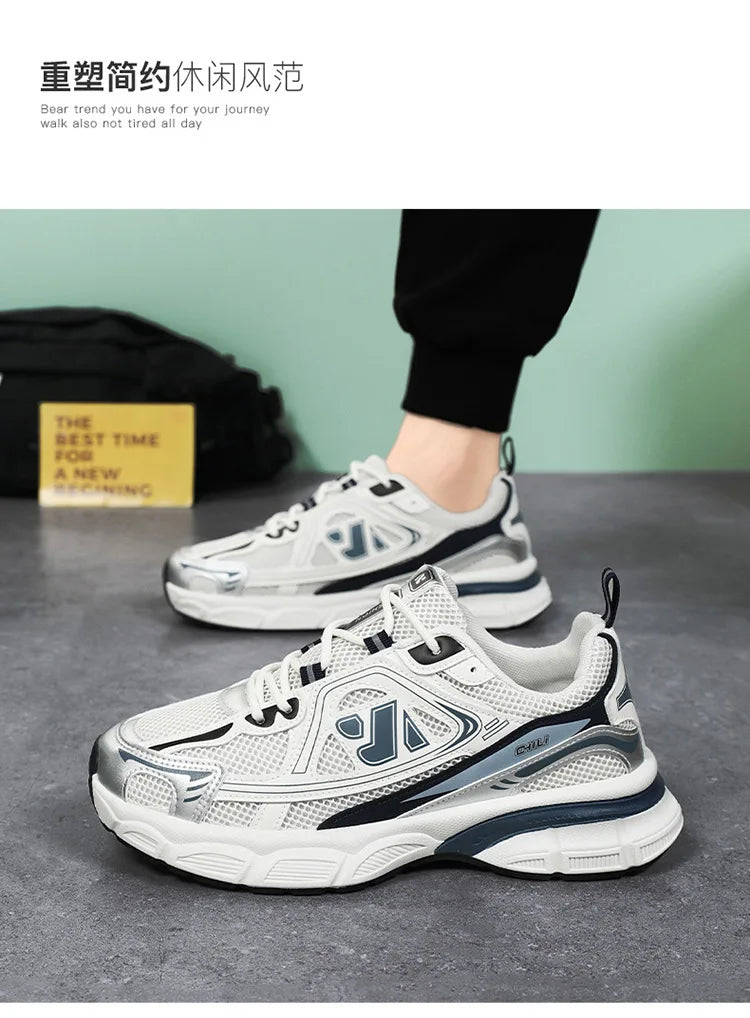 Shoes for Men Sneakers 2026 Fashion Breathable Sports Shoes Men Outdoor Running Shoes Lace Up Training Sneakers Tenis Masculino