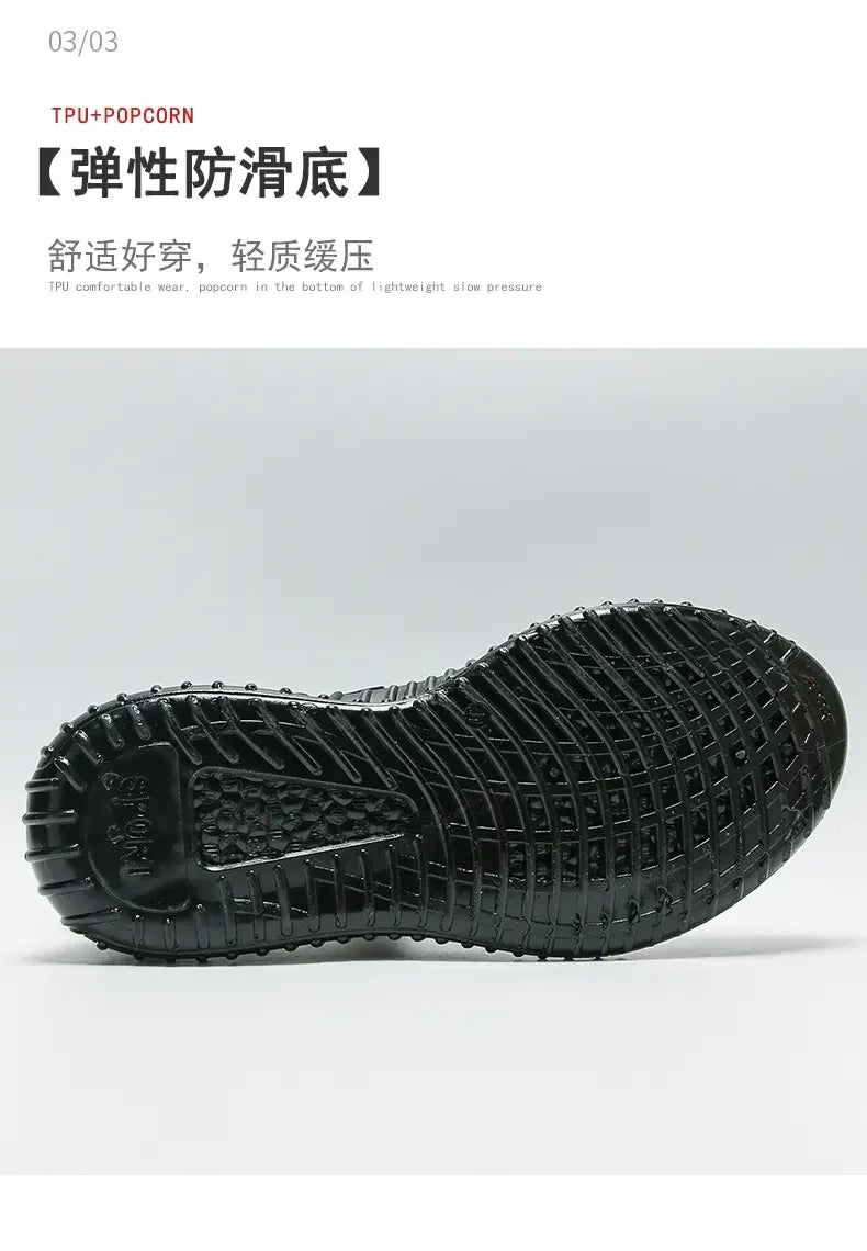 Sports Men's Running Shoes Summer New Classic Breathable Casual Running Breathable Mesh Shock-absorbing Black Tennis Shoes