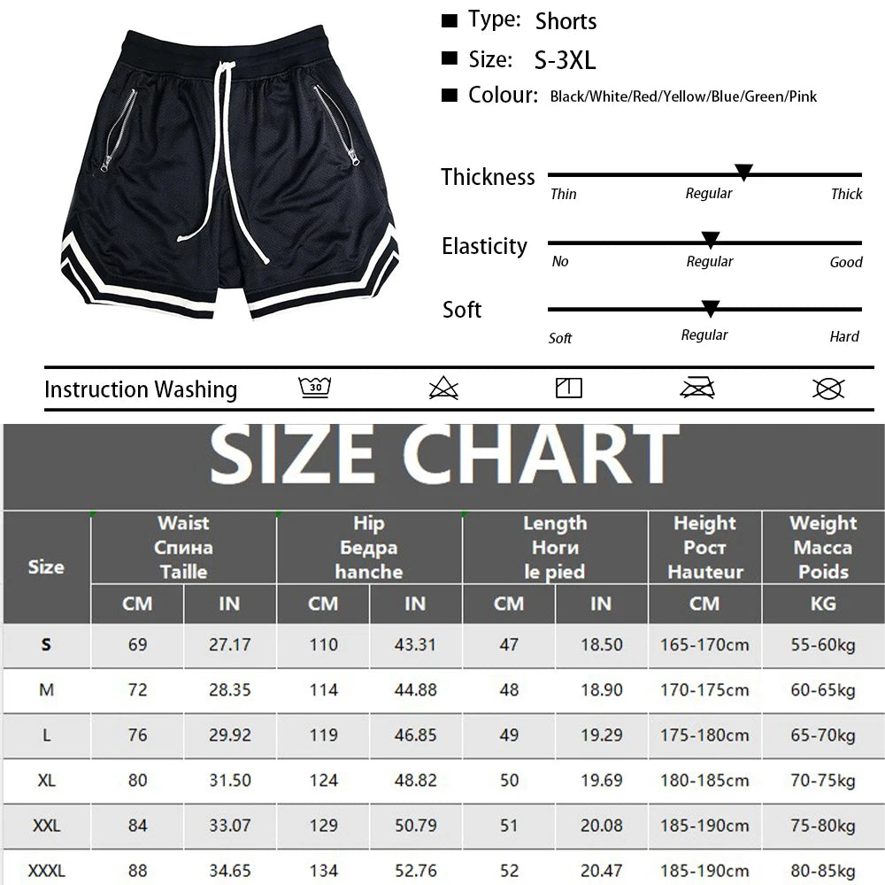 Men's Sports Basketball Shorts Mesh Quick Dry Gym Shorts Summer Casual Running Fitness Loose Training Short Pants Male