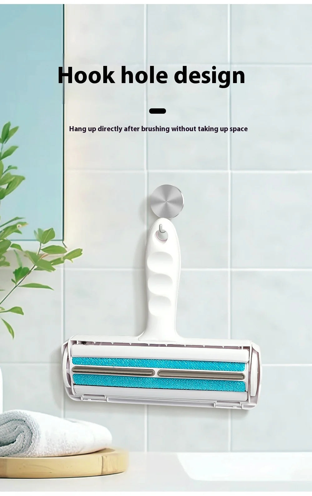 Pet Hair Remover Roller - Dog & Cat Fur Remover with Self-Cleaning Base - Efficient Animal Hair Removal Tool - Perfect for Furni
