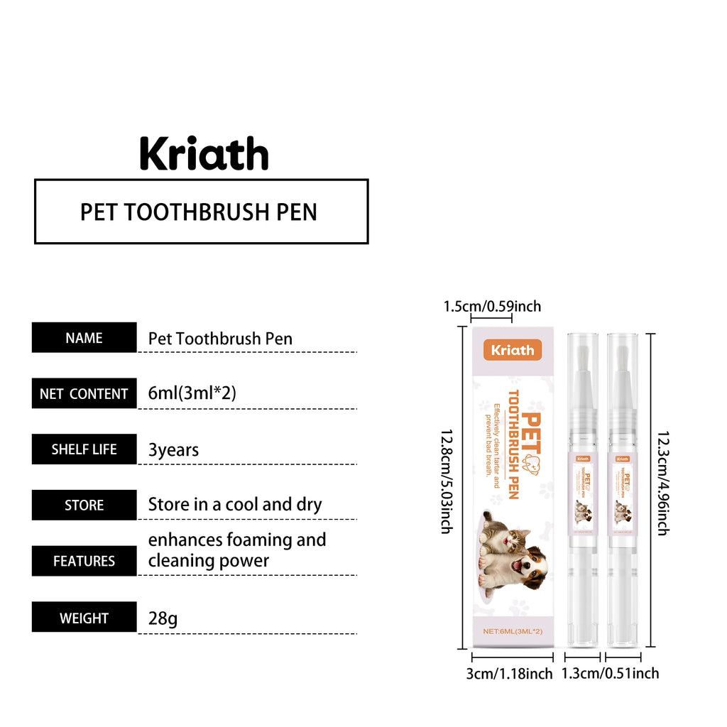Pet Toothbrush Pen Thoroughly Cleaning Pet's Mouth Reduce Dental Plaque Accumulation Eliminate Oral Odors Pet Teeth Cleaning Pen