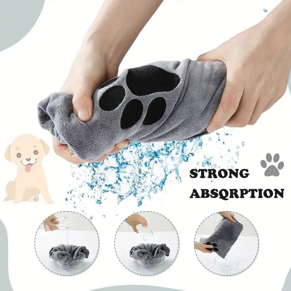 Pet towel microfiber cat and dog cleaning bathroom Bath special embroidery pet absorbent towel