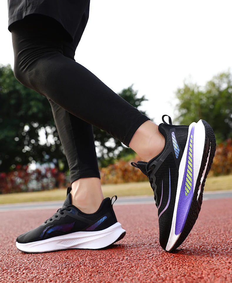 Sports Shoes for Men Air Cushion Jogging Shoes Running Shoes Carbon Board Marathon Breathable Lightweight Women Nonskid Sneakers