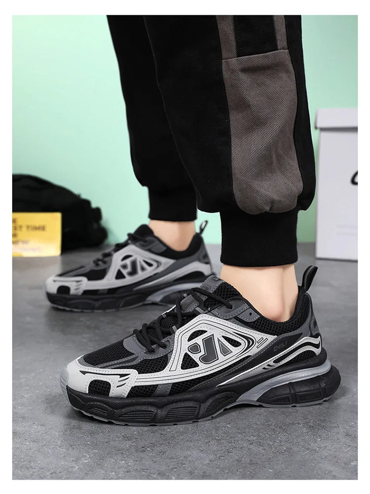 Shoes for Men Sneakers 2026 Fashion Breathable Sports Shoes Men Outdoor Running Shoes Lace Up Training Sneakers Tenis Masculino