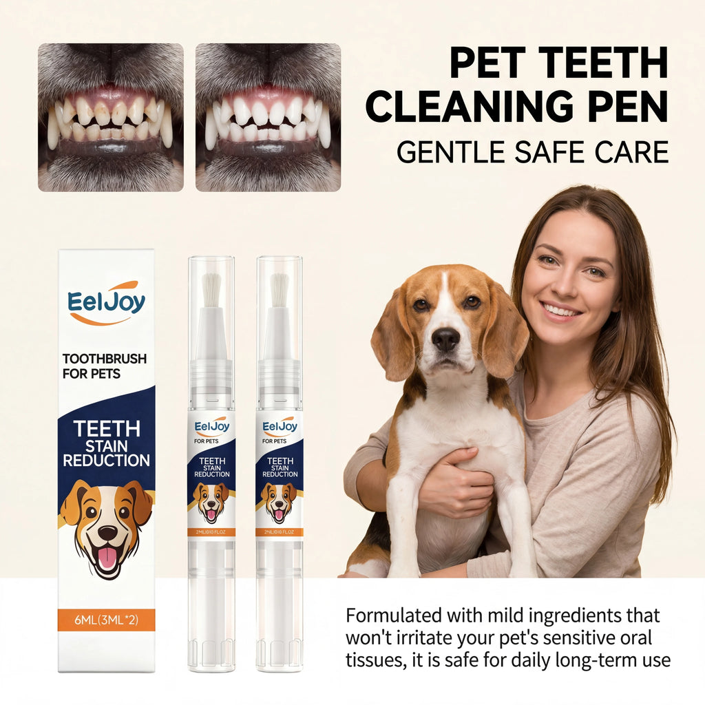 2pcs Pet Teeth Cleaning Pen for Dogs Cats Plaque Remover Fresh Breath Dental Care Kit Oral Hygiene Portable Brush Easy to Use