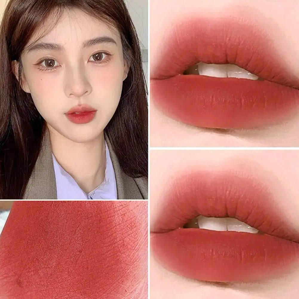 Candied Cherry Blossoms Pink Lip Glaze Velvet Matte Non-fading Lip Cream Mud Waterproof Lip Gloss Women Makeup