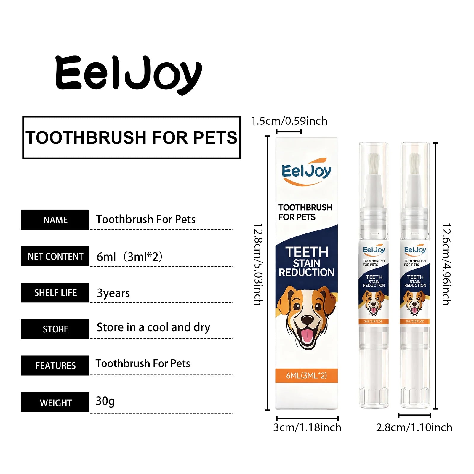 2pcs Pet Teeth Cleaning Pen for Dogs Cats Plaque Remover Fresh Breath Dental Care Kit Oral Hygiene Portable Brush Easy to Use