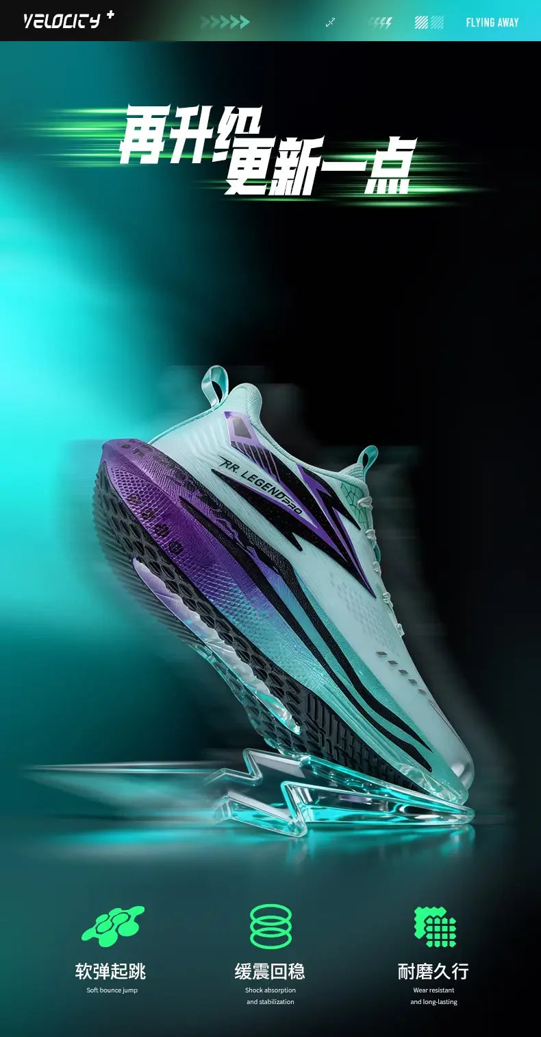 Sports and leisure shoes, men's shoes, marathon oversized air cushioned shoes, fly woven all season rubber, wear-resistant, anti