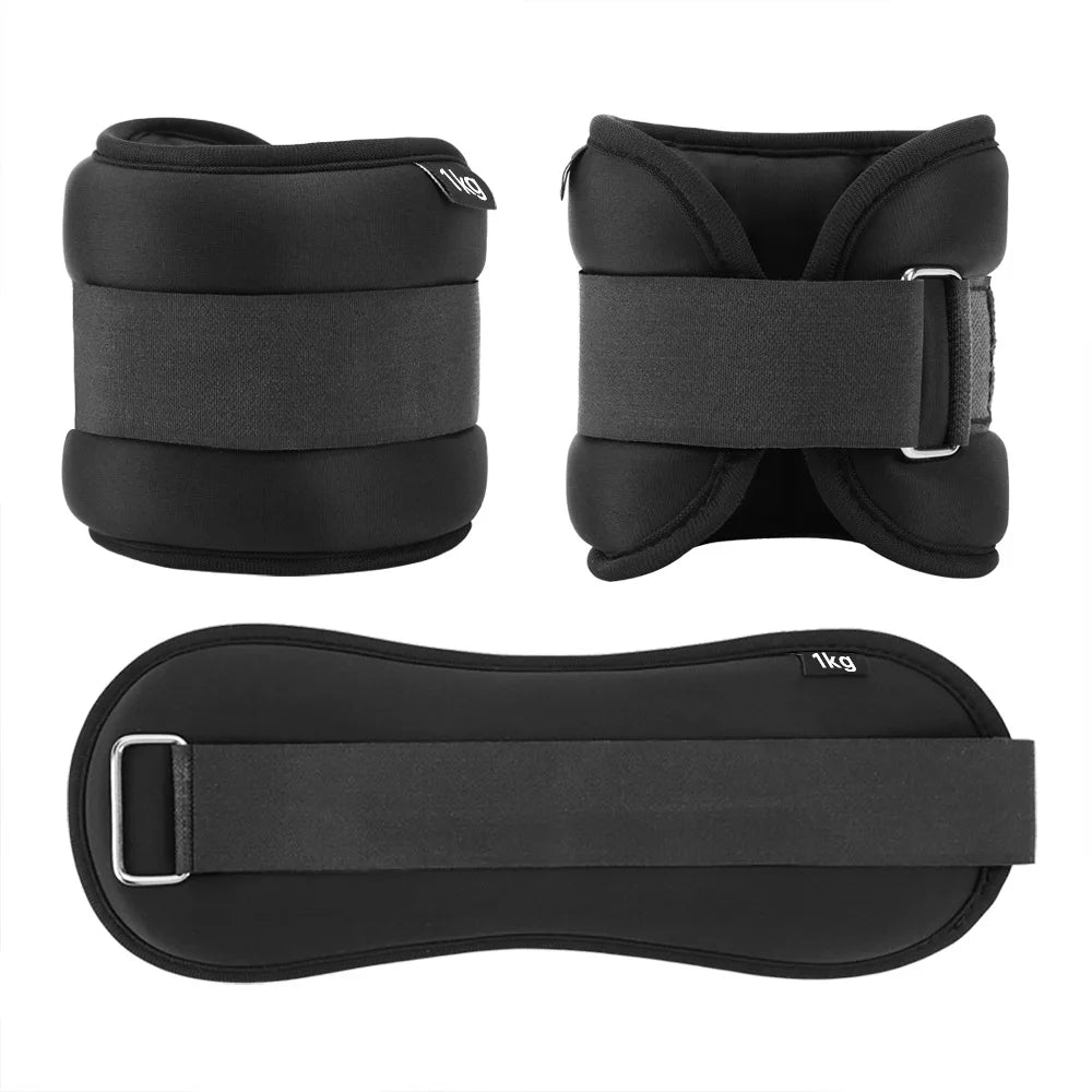 2pcs 0.25/0.5/0.75/1/2kg Wrist Ankle Sandbags Portable Fitness Training Weight Sandbag For Yoga Dancing Running Body Shaping