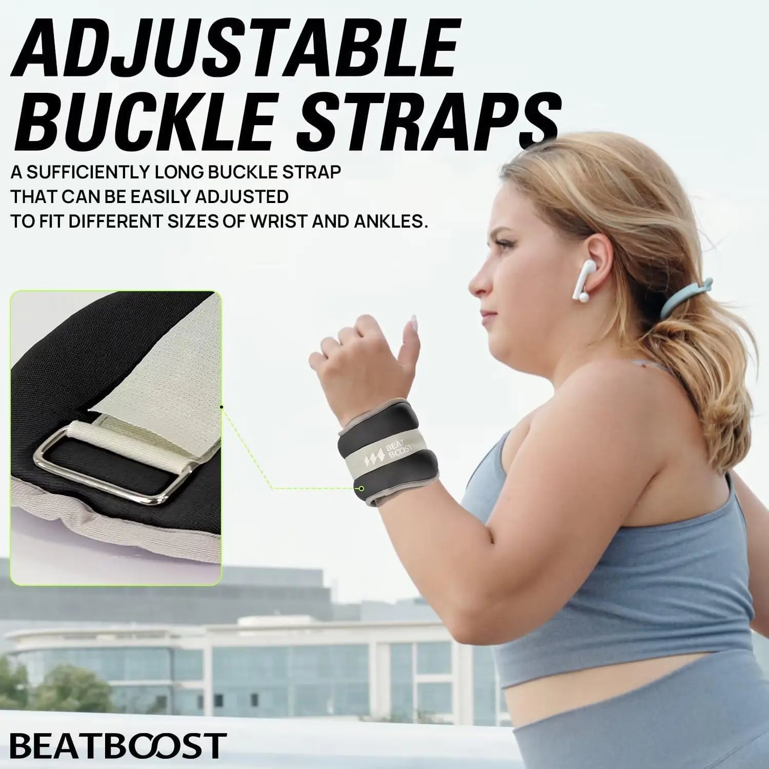 2pcs 0.25/0.5/0.75/1/2kg Wrist Ankle Sandbags Portable Fitness Training Weight Sandbag For Yoga Dancing Running Body Shaping