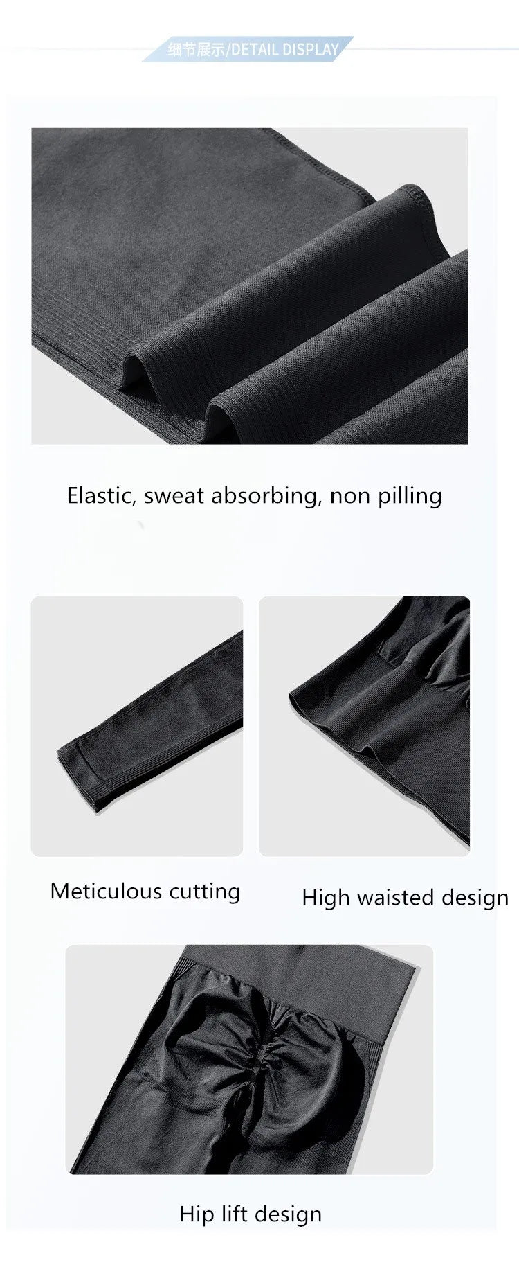 Women Push Up Yoga Leggings High Waist Seamless Fitness Legging Gym Black Mesh Run Workout  Sports Pants