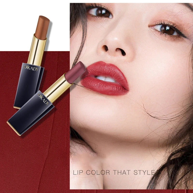 5 color Waterproof Non-stick Cup Round Tube Moisturizing easy to color Lip Gloss Lipstick Long-lasting Lip Lipstick Cosmetics