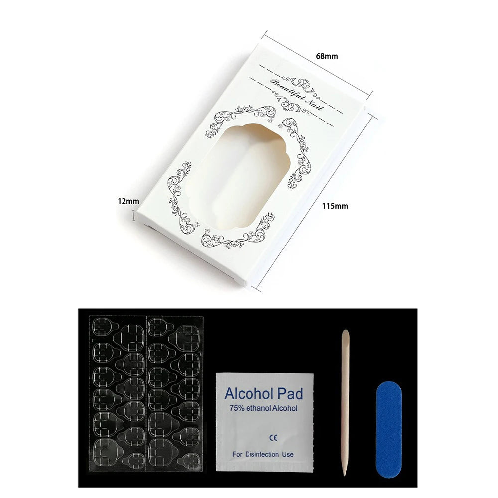 30pcs Fashion 3D Pearl Fake Nails Summer Beach Nail Art Reusable Press on Nails Blue Ocean Nail Art Designed Almond False Nails