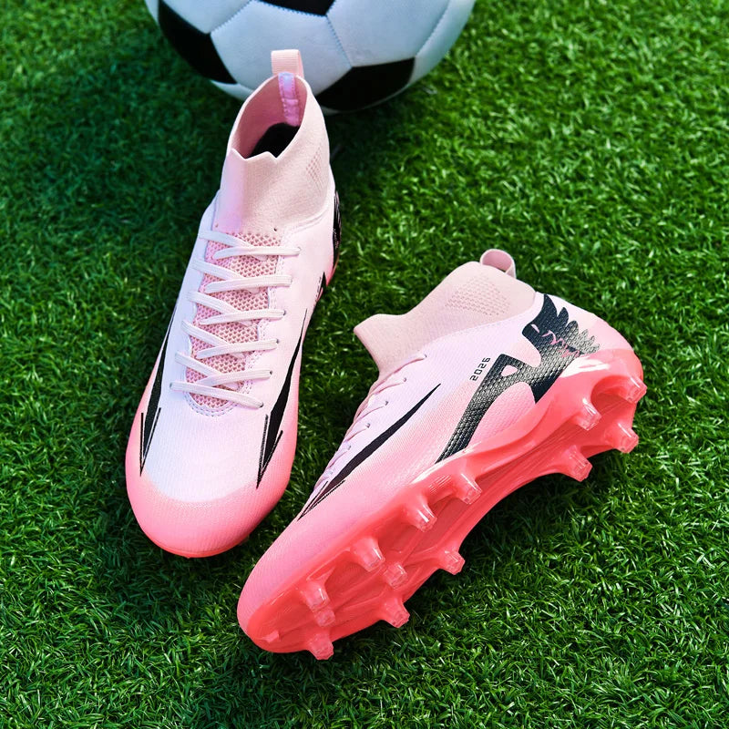 New Men Soccer Shoes Outdoor High Ankle Non-Slip Sports Shoes Ultralight Indoor Football Boots High-quality Futsal Non-Slip