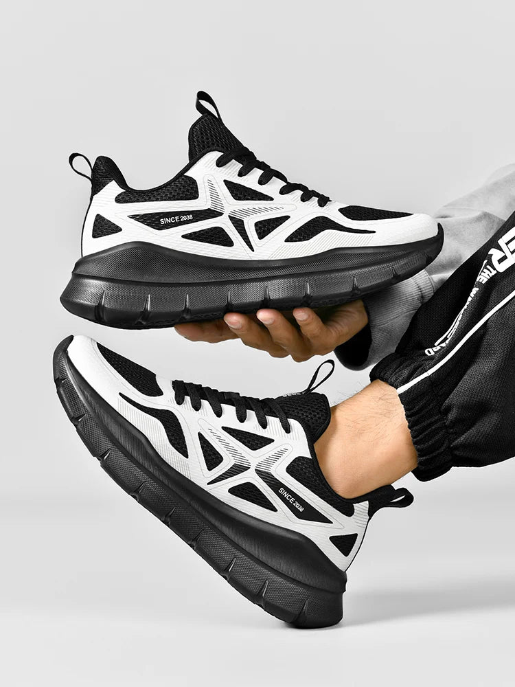 Men's Low-Top Sports Shoes Breathable Lightweight Comfortable Wear-Resistant Thick Bottom Versatile Fashionable Heightening Shoe