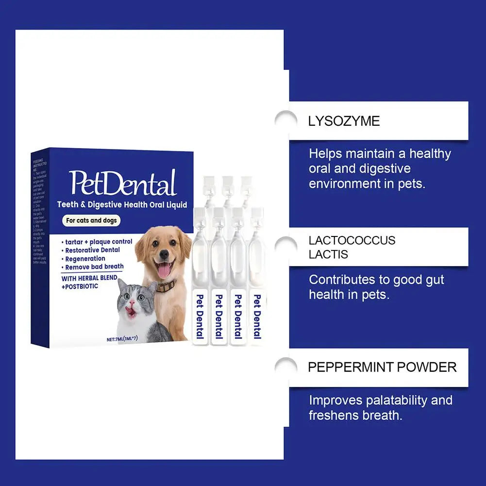 Pet Teeth Cleaning Liquid for Dog and Cat Teeth Cleansing Remove Tartar Odor Reduce Bad Breath Keep Fresh Pet Dental Care