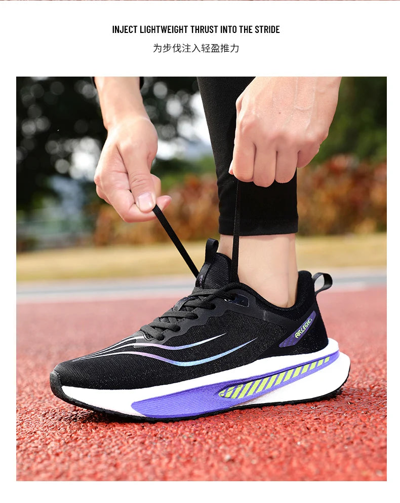 Sports Shoes for Men Air Cushion Jogging Shoes Running Shoes Carbon Board Marathon Breathable Lightweight Women Nonskid Sneakers
