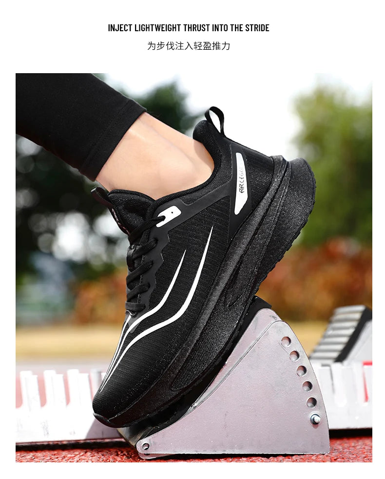 Sports Shoes for Men Air Cushion Jogging Shoes Running Shoes Carbon Board Marathon Breathable Lightweight Women Nonskid Sneakers