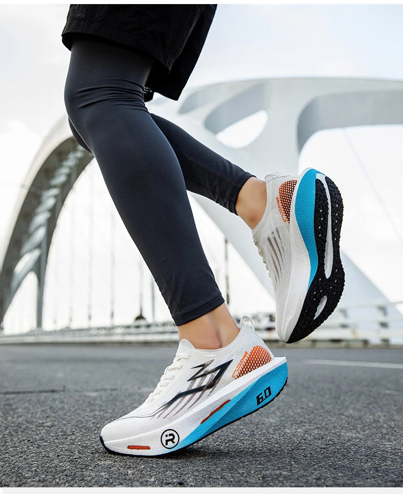 New Sports Shoes for Men Women Running Sneakers Carbon Plate Male Marathon Racing Shock-absorbing Athletics Sport Training Shoes