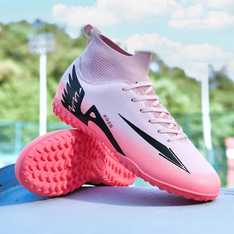 New Men Soccer Shoes Outdoor High Ankle Non-Slip Sports Shoes Ultralight Indoor Football Boots High-quality Futsal Non-Slip