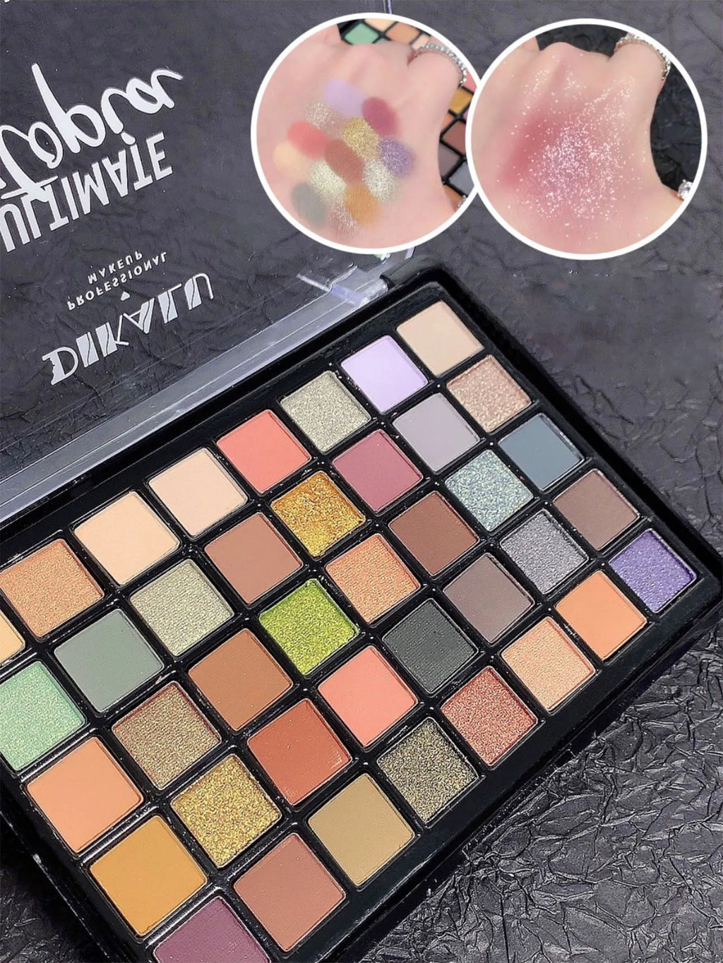 DIKALU 40 Color Eyeshadow Palette Utopia Queen Earth Pearl Matte Glossy Multi-Color Palette