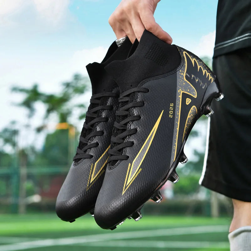 New Men Soccer Shoes Outdoor High Ankle Non-Slip Sports Shoes Ultralight Indoor Football Boots High-quality Futsal Non-Slip
