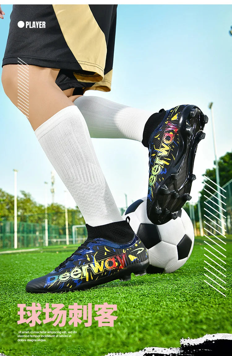 Wholesale Soccer Shoes for Men & Women, Long & Turf Studs Training Footwear for Students on Grass Fields