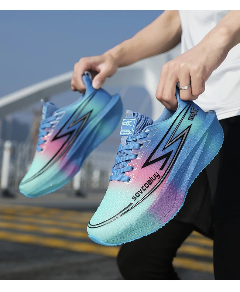 Running Shoes Men's Sneakers Trend Walking Speciality Carbon Board Marathon Sports Male Athletic Nonskid Lightweight For Women