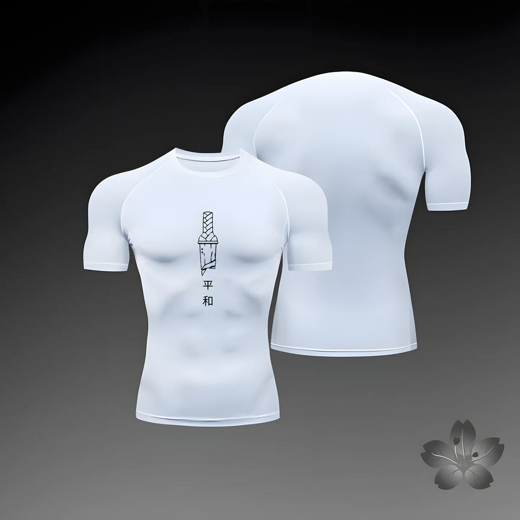 Men's compression shirt, fitness exercise, running, tight fitting gym T-shirt, sports and fitness top T-shirt, summer