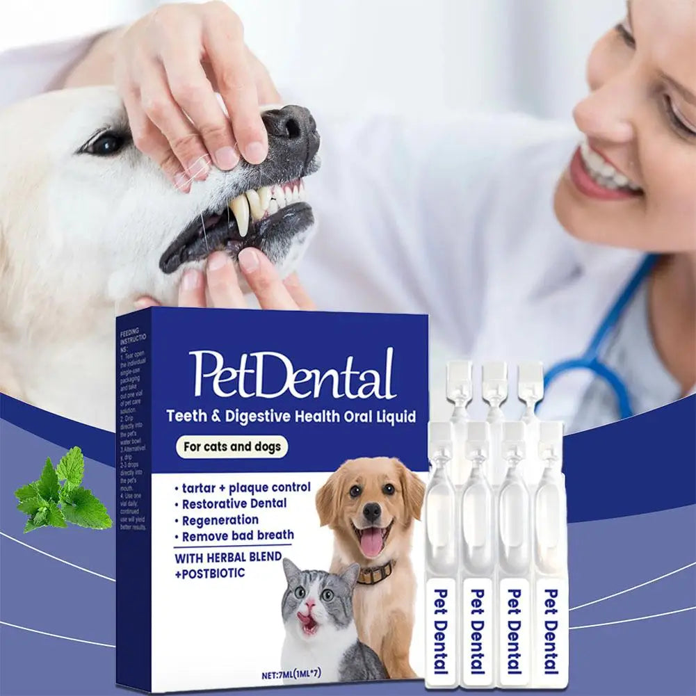 Pet Teeth Cleaning Liquid for Dog and Cat Teeth Cleansing Remove Tartar Odor Reduce Bad Breath Keep Fresh Pet Dental Care