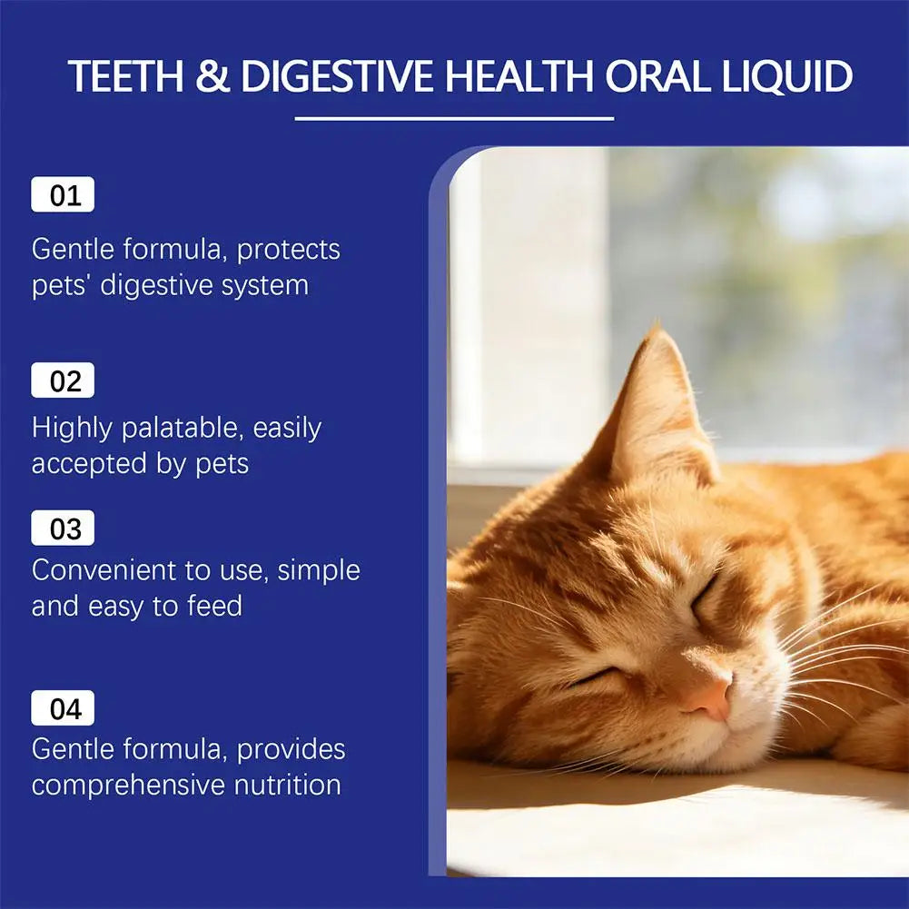 Pet Teeth Cleaning Liquid for Dog and Cat Teeth Cleansing Remove Tartar Odor Reduce Bad Breath Keep Fresh Pet Dental Care