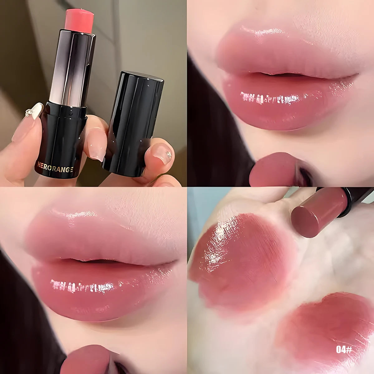 Lipstick red brown lipstick waterproof moisturizing mirror lipstick lip gloss natural long-lasting makeup Valentine's Day gift