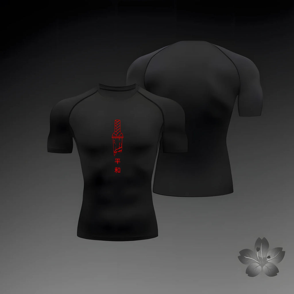 Men's compression shirt, fitness exercise, running, tight fitting gym T-shirt, sports and fitness top T-shirt, summer