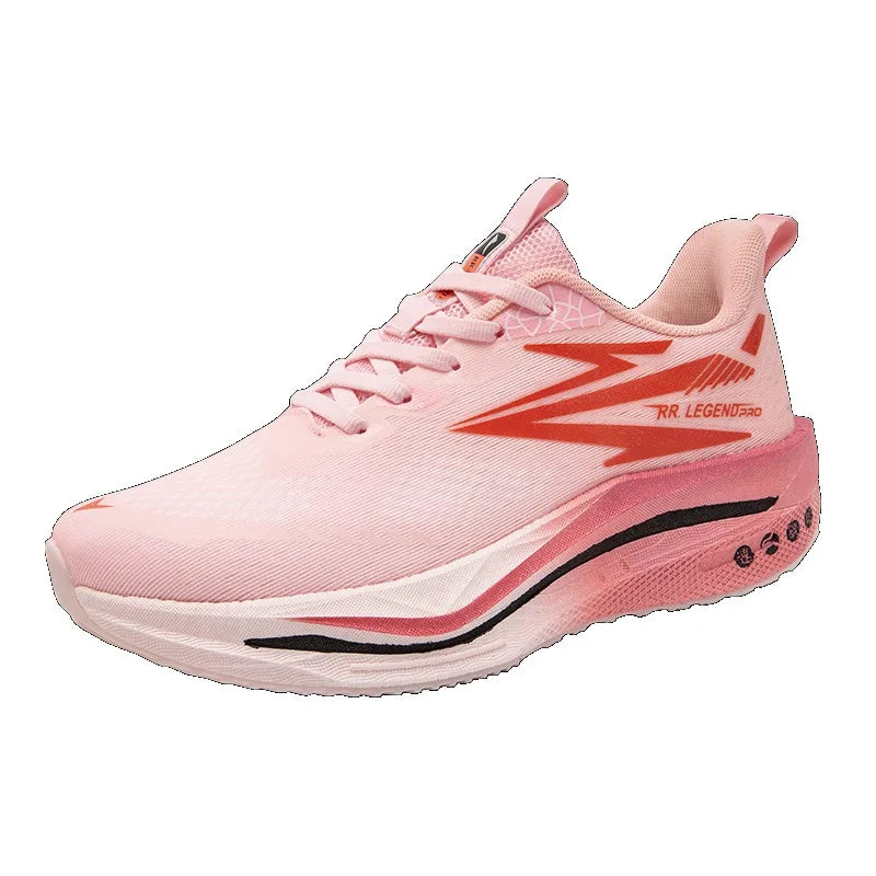 Sports and leisure shoes, men's shoes, marathon oversized air cushioned shoes, fly woven all season rubber, wear-resistant, anti