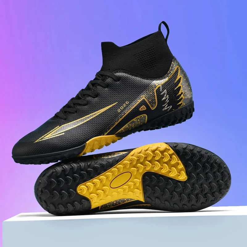 New Men Soccer Shoes Outdoor High Ankle Non-Slip Sports Shoes Ultralight Indoor Football Boots High-quality Futsal Non-Slip