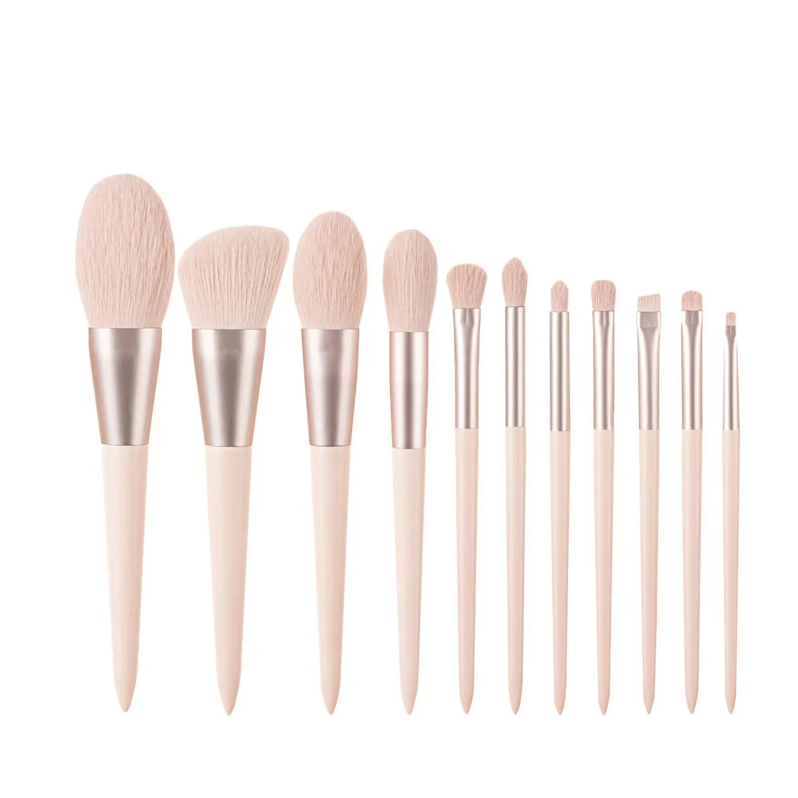 11Makeup brush set with soft bristles, blush brush, powder brush, complete set of beauty tools for setting makeup