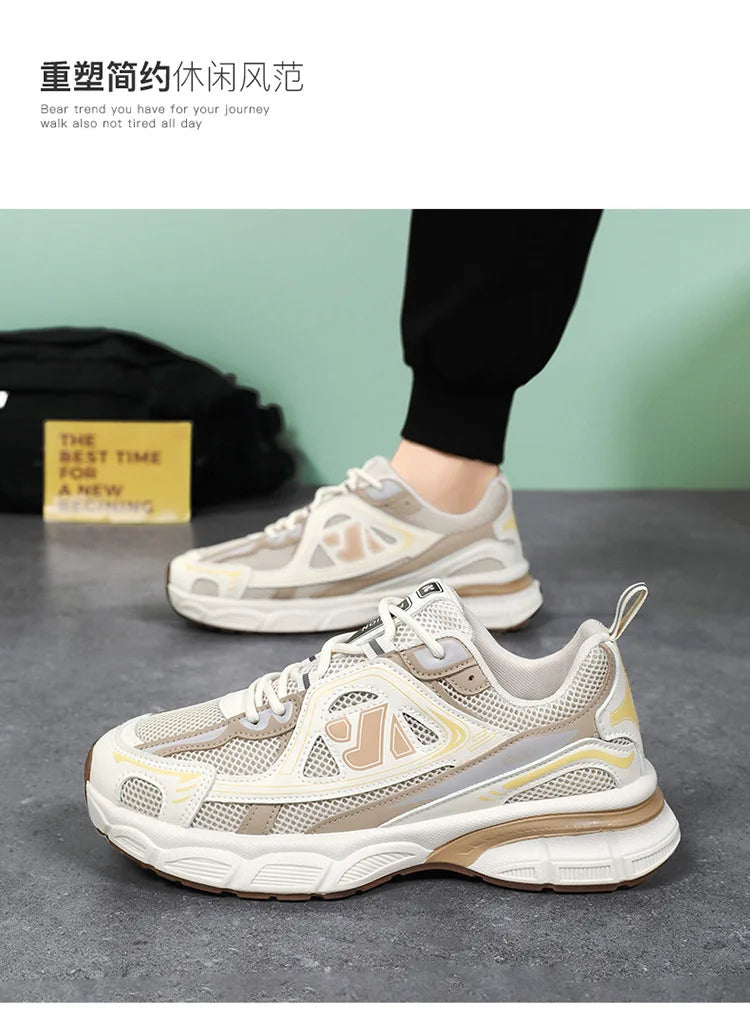 Shoes for Men Sneakers 2026 Fashion Breathable Sports Shoes Men Outdoor Running Shoes Lace Up Training Sneakers Tenis Masculino