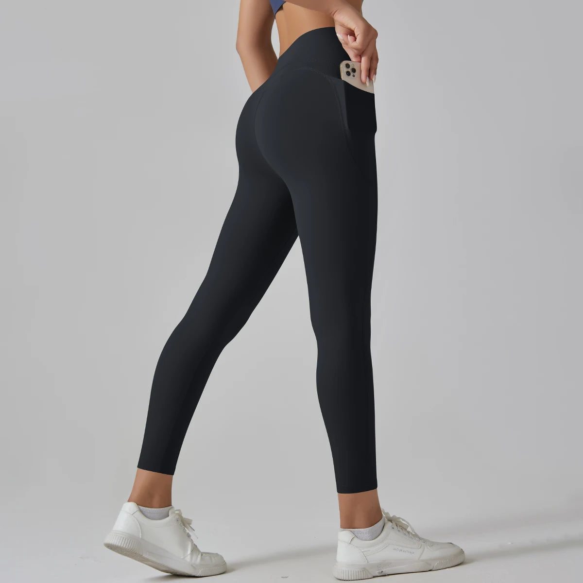 Naked Feeling Leggings With Pocket Women Sport Leggings Fitness Running Yoga Pants High Waist  Energy Leggings Gym Girl Leggings
