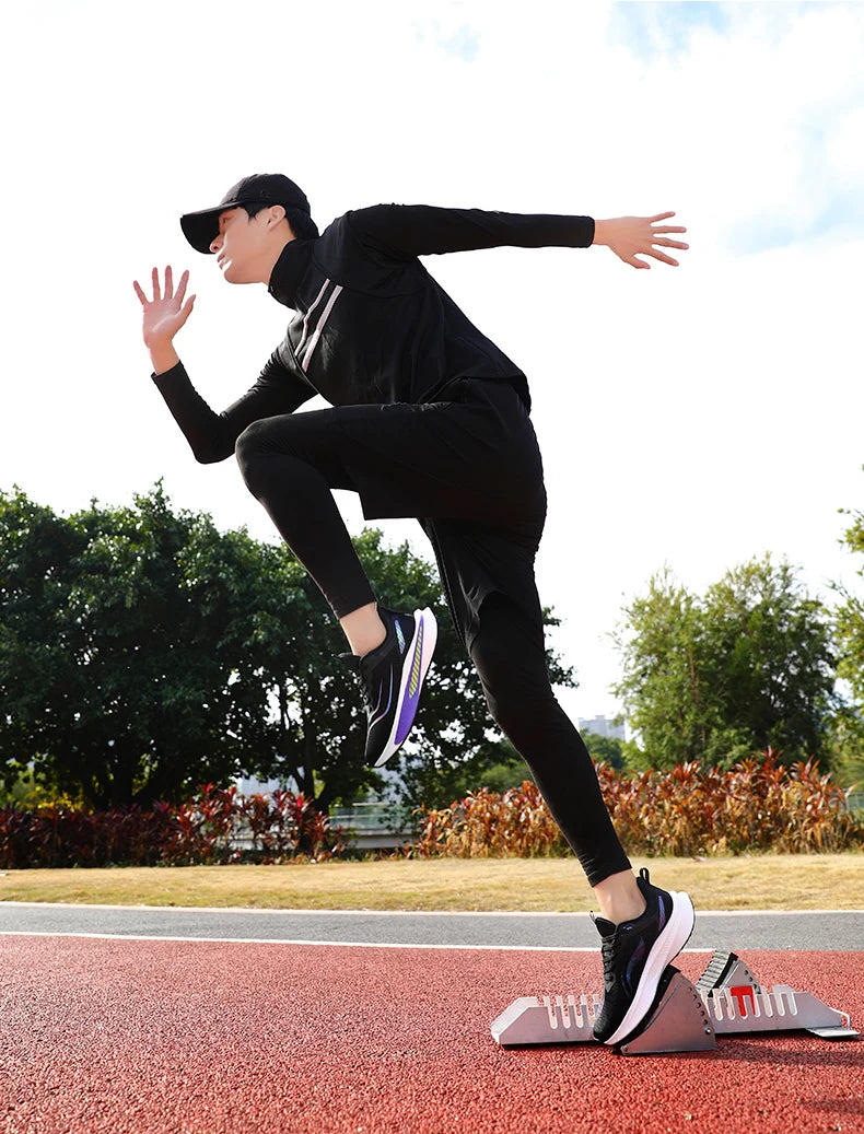 Sports Shoes for Men Air Cushion Jogging Shoes Running Shoes Carbon Board Marathon Breathable Lightweight Women Nonskid Sneakers