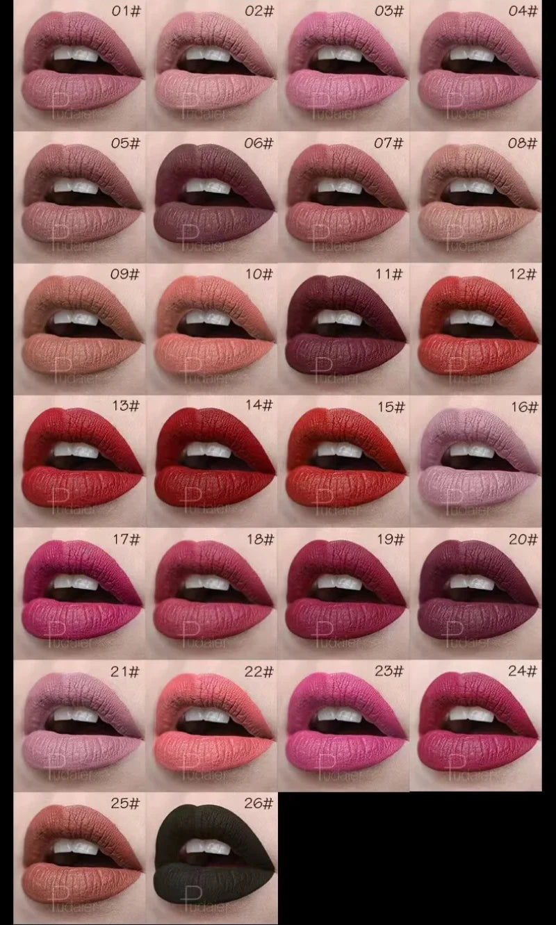 New Sexy Nude 26 Color Cosmetics Lip Stick Moisturizer Long Lasting Lips Batom Makeup Matte Black Lipstick Waterproof maquiagem