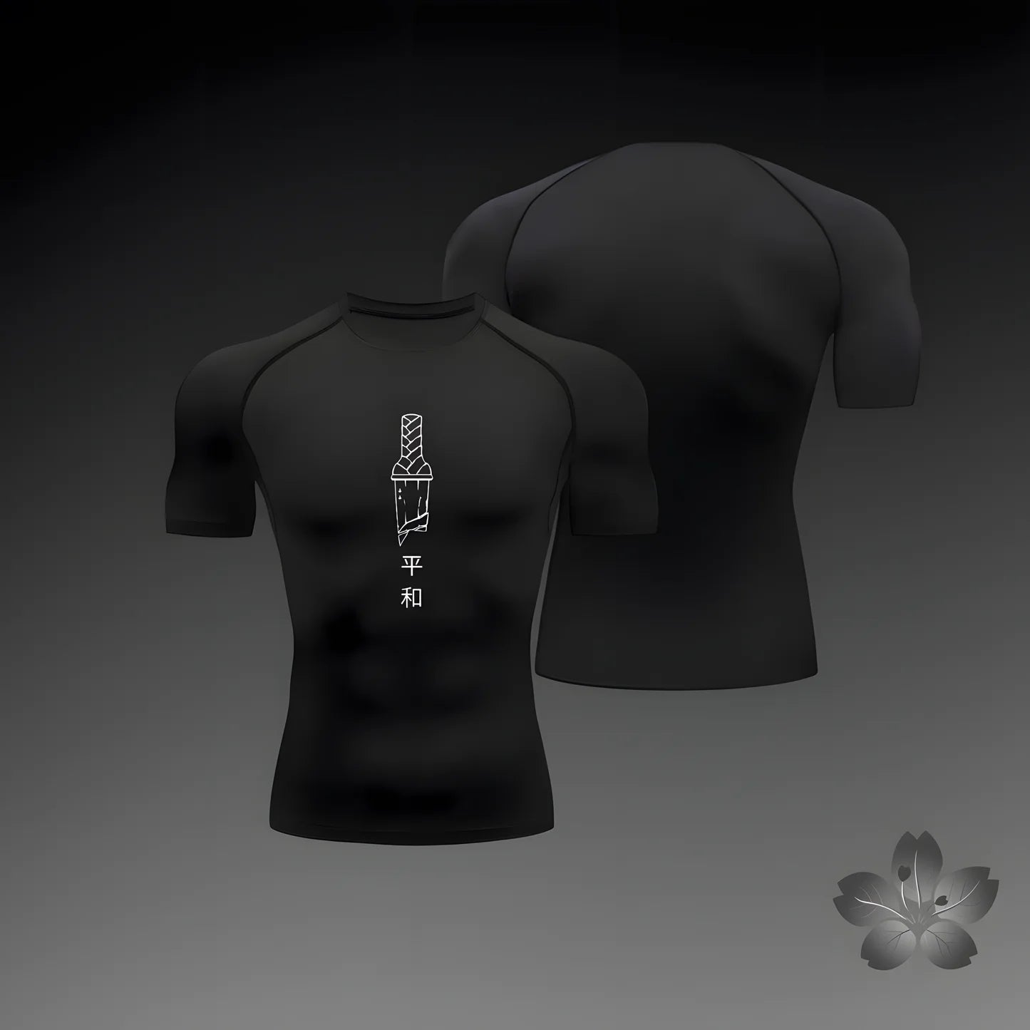 Men's compression shirt, fitness exercise, running, tight fitting gym T-shirt, sports and fitness top T-shirt, summer