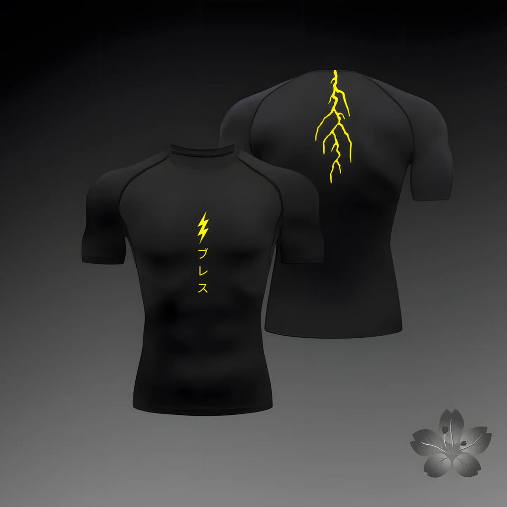 Men's compression shirt, fitness exercise, running, tight fitting gym T-shirt, sports and fitness top T-shirt, summer