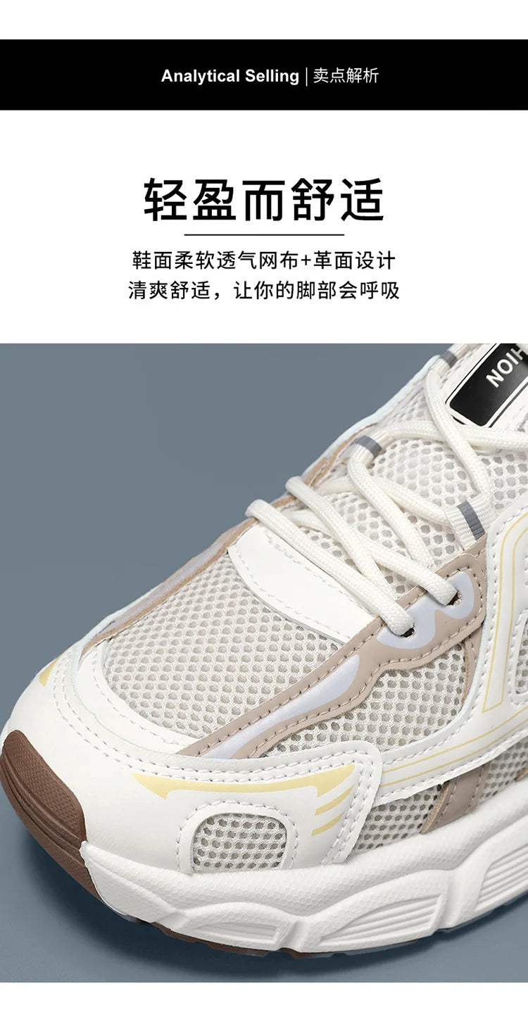 Shoes for Men Sneakers 2026 Fashion Breathable Sports Shoes Men Outdoor Running Shoes Lace Up Training Sneakers Tenis Masculino